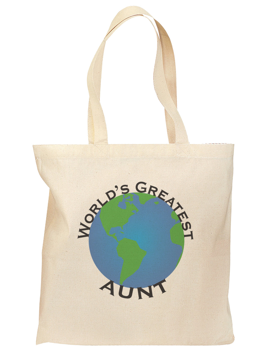 World's Greateest Aunt Grocery Tote Bag-Grocery Tote-TooLoud-Natural-Medium-Davson Sales