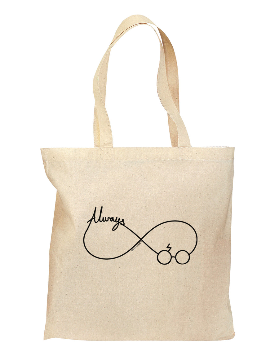 Always Infinity Symbol Grocery Tote Bag-Grocery Tote-TooLoud-Natural-Medium-Davson Sales