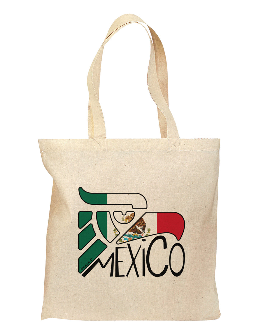 Mexico Eagle Symbol - Mexican Flag - Mexico Grocery Tote Bag by TooLoud-Grocery Tote-TooLoud-Natural-Medium-Davson Sales