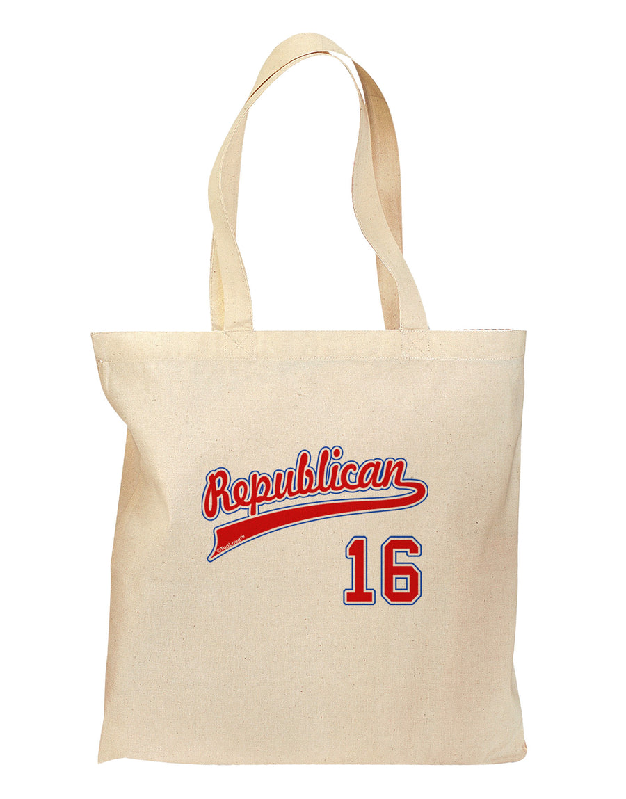 Republican Jersey 16 Grocery Tote Bag-Grocery Tote-TooLoud-Natural-Medium-Davson Sales
