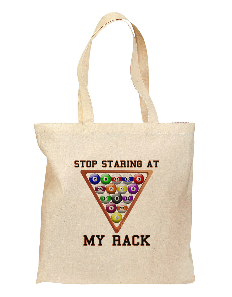 Stop Staring At My Rack - Pool Grocery Tote Bag-Grocery Tote-TooLoud-Natural-Medium-Davson Sales