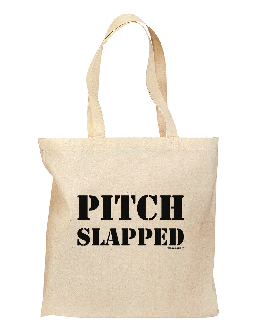 Pitch Slapped Grocery Tote Bag-Grocery Tote-TooLoud-Natural-Medium-Davson Sales