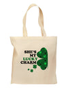 She's My Lucky Charm - Left Grocery Tote Bag-Grocery Tote-TooLoud-Natural-Medium-Davson Sales