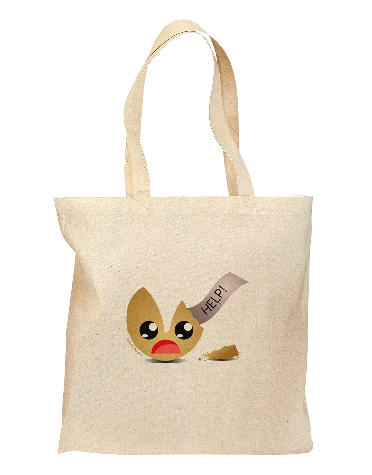 Dismembered Fortune Cookie Grocery Tote Bag-Grocery Tote-TooLoud-Natural-Medium-Davson Sales
