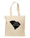 South Carolina - United States Shape Grocery Tote Bag by TooLoud-Grocery Tote-TooLoud-Natural-Medium-Davson Sales