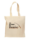 I'd Rather Be Fishing Grocery Tote Bag-Grocery Tote-TooLoud-Natural-Medium-Davson Sales