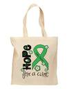 Hope for a Cure - Light Green Ribbon Celiac Disease - Flowers Grocery Tote Bag-Grocery Tote-TooLoud-Natural-Medium-Davson Sales