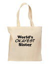 World's Okayest Sister Text Grocery Tote Bag by TooLoud-Grocery Tote-TooLoud-Natural-Medium-Davson Sales