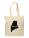 Maine - United States Shape Grocery Tote Bag-Grocery Tote-TooLoud-Natural-Medium-Davson Sales