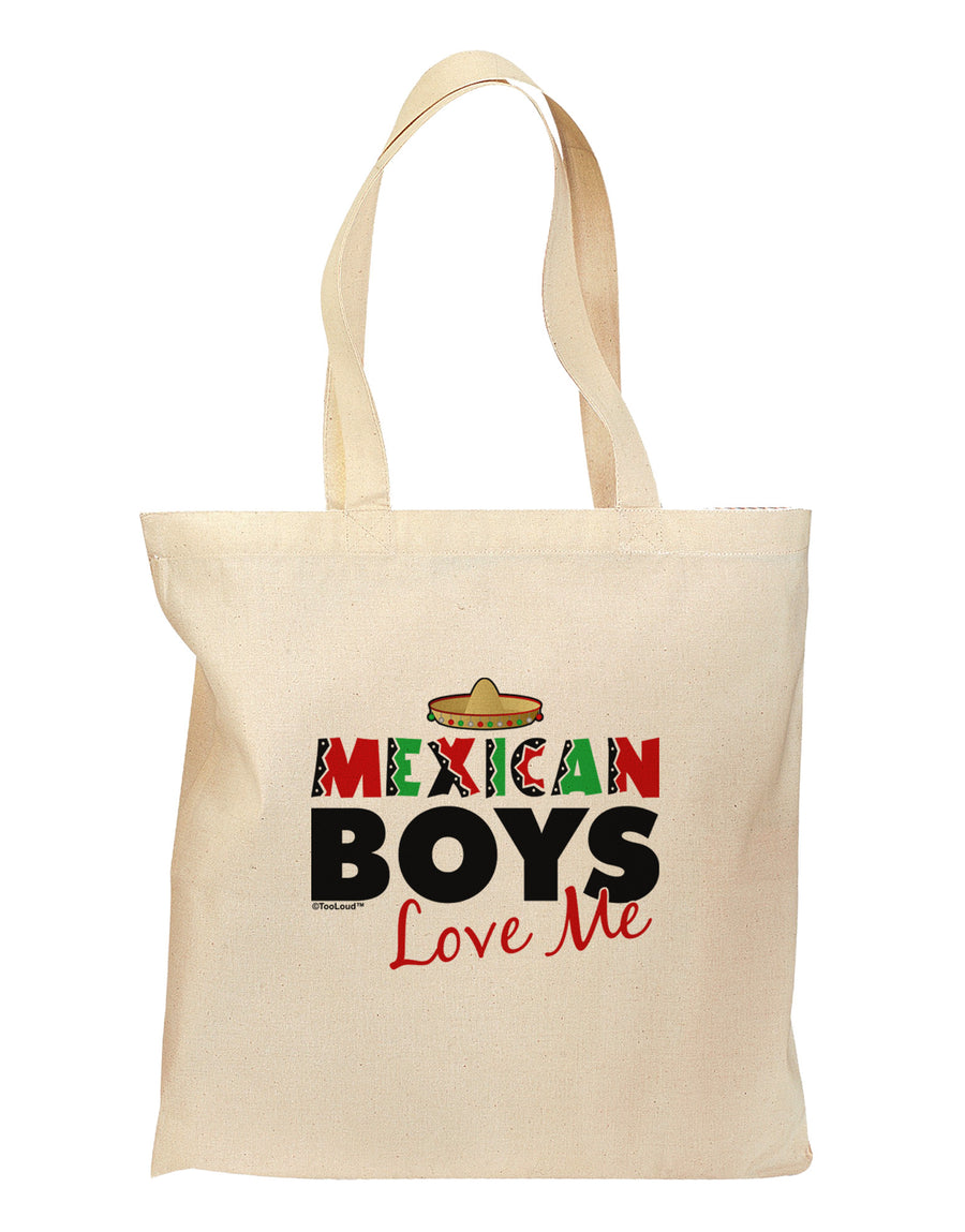 Mexican Boys Love Me Grocery Tote Bag-Grocery Tote-TooLoud-Natural-Medium-Davson Sales