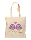 Owl Always Love You - Purple Owls Grocery Tote Bag by TooLoud-Grocery Tote-TooLoud-Natural-Medium-Davson Sales