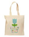 Easter Tulip Design - Blue Grocery Tote Bag by TooLoud-Grocery Tote-TooLoud-Natural-Medium-Davson Sales