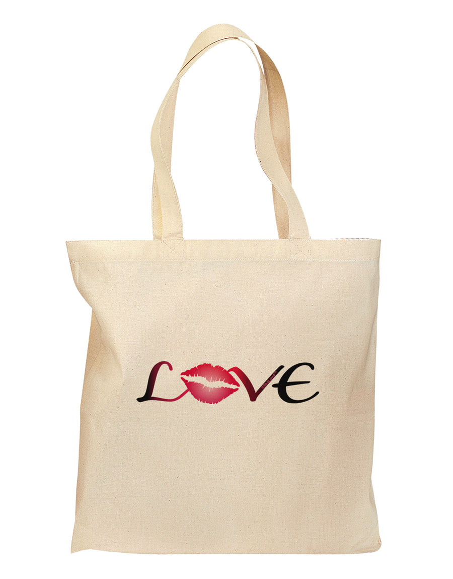 Love Kiss Grocery Tote Bag-Grocery Tote-TooLoud-Natural-Medium-Davson Sales