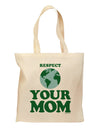 Respect Your Mom - Mother Earth Design - Color Grocery Tote Bag-Grocery Tote-TooLoud-Natural-Medium-Davson Sales