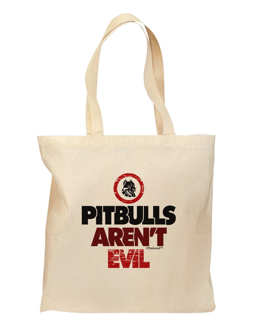 Distressed Pitbulls Aren't Evil Grocery Tote Bag-Grocery Tote-TooLoud-Natural-Medium-Davson Sales