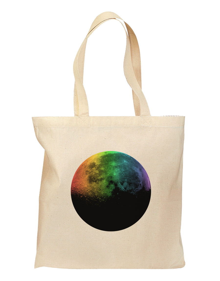 Rainbow Moon Grocery Tote Bag-Grocery Tote-TooLoud-Natural-Medium-Davson Sales