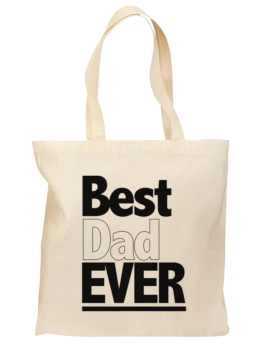 Father's Day Best Dad Ever Grocery Tote Bag-Grocery Tote-TooLoud-Natural-Medium-Davson Sales