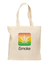 iSmoke Logo - Marijuana Leaf Grocery Tote Bag-Grocery Tote-TooLoud-Natural-Medium-Davson Sales