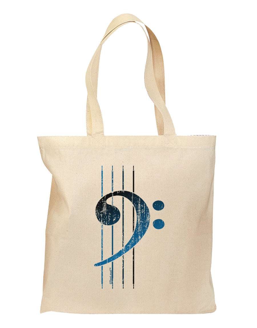 Distressed Bass Strings Grocery Tote Bag-Grocery Tote-TooLoud-Natural-Medium-Davson Sales