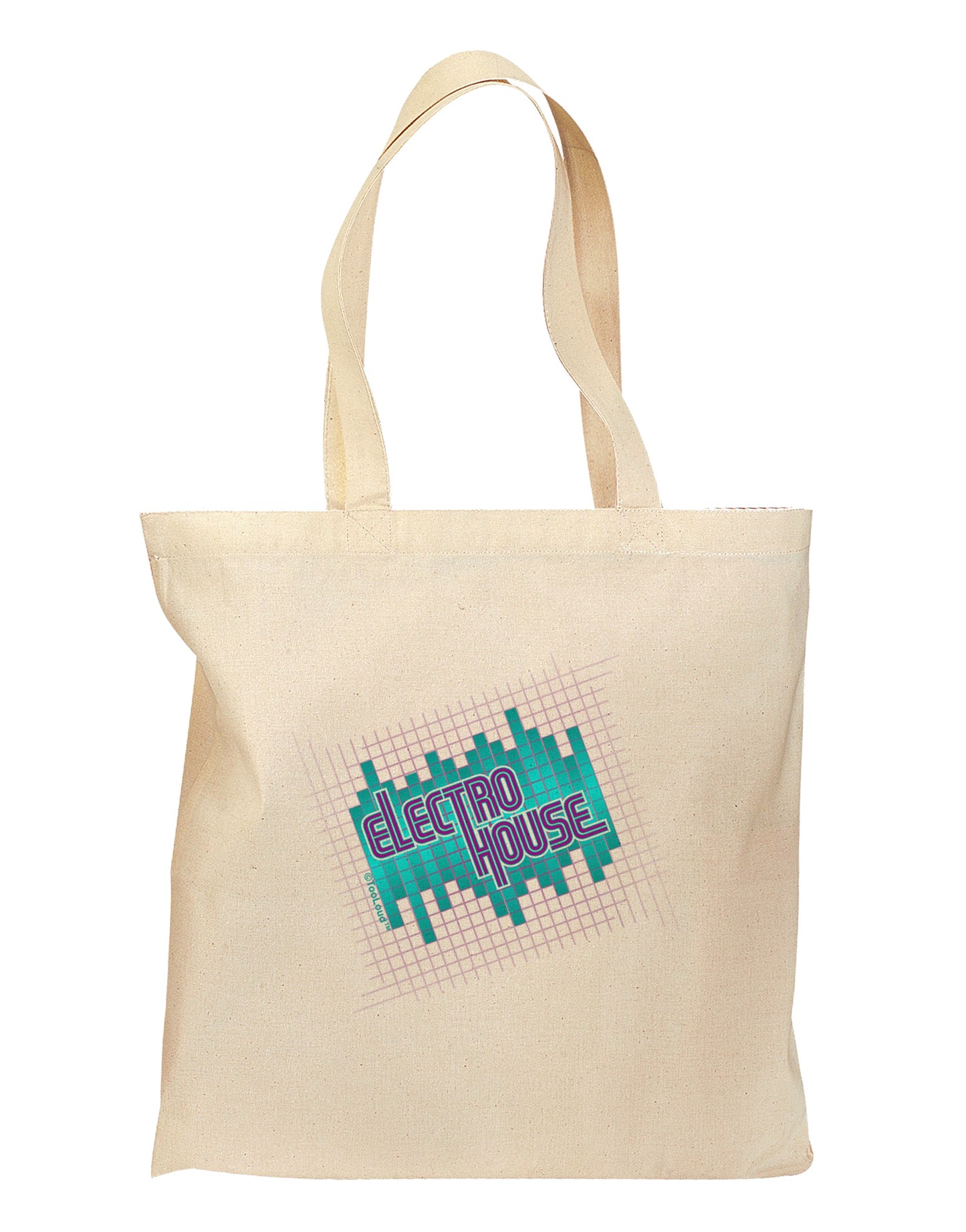 Electro House Equalizer Grocery Tote Bag-Grocery Tote-TooLoud-Natural-Medium-Davson Sales