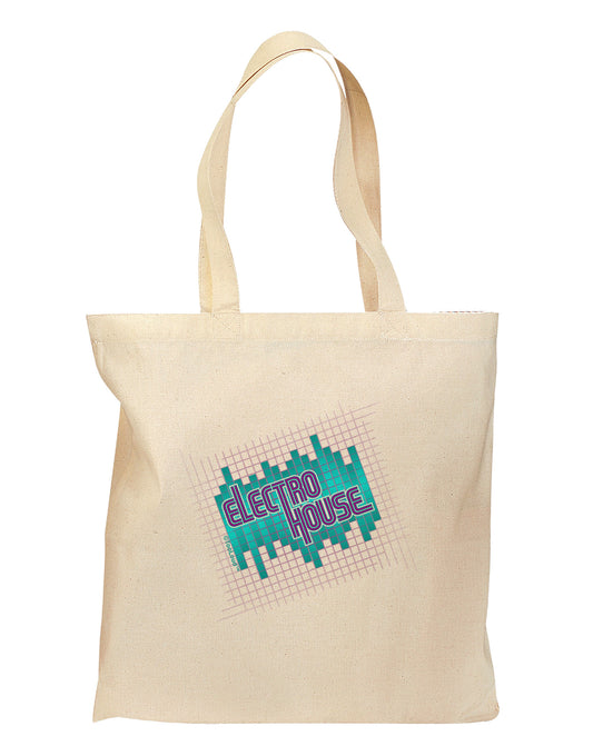 Electro House Equalizer Grocery Tote Bag-Grocery Tote-TooLoud-Natural-Medium-Davson Sales