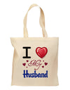 I Love Heart My Husband Grocery Tote Bag-Grocery Tote-TooLoud-Natural-Medium-Davson Sales