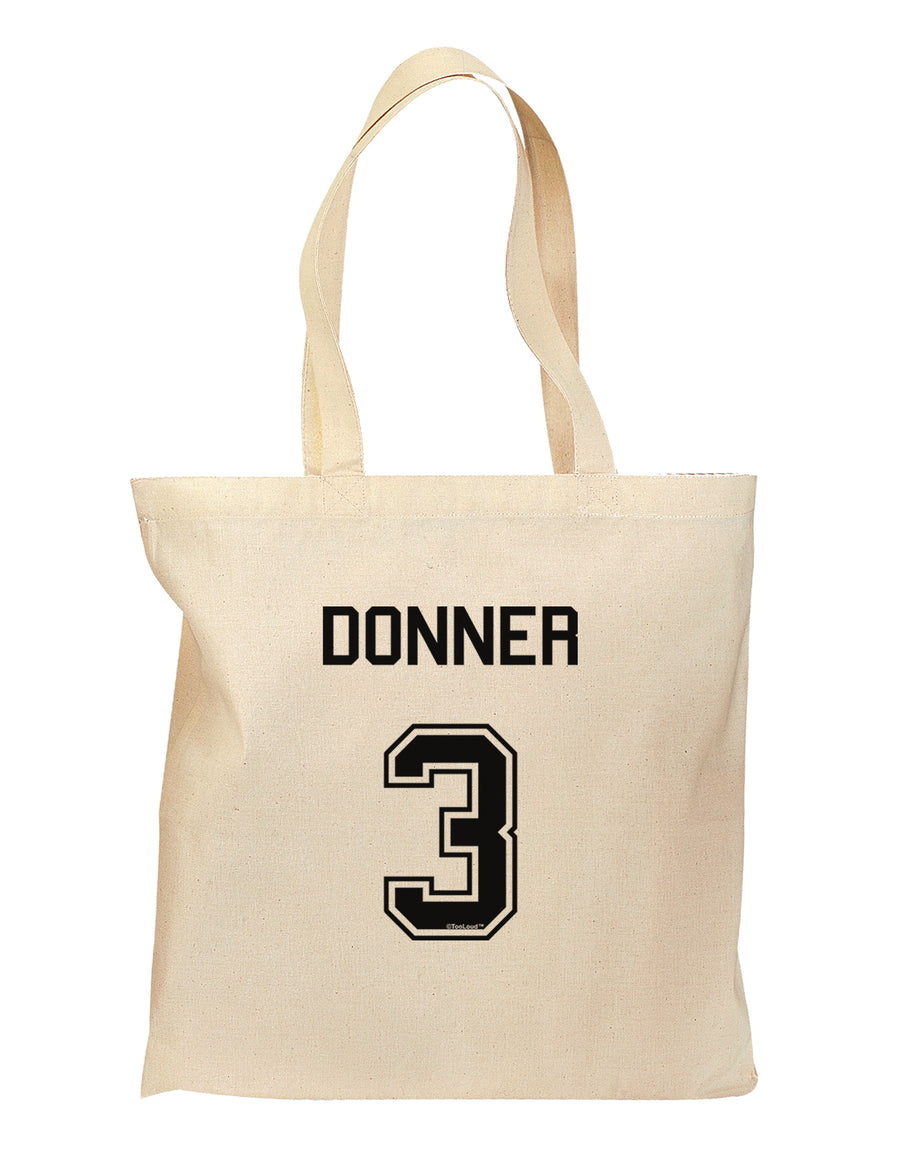 Reindeer Jersey - Donner 3 Grocery Tote Bag-Grocery Tote-TooLoud-Natural-Medium-Davson Sales