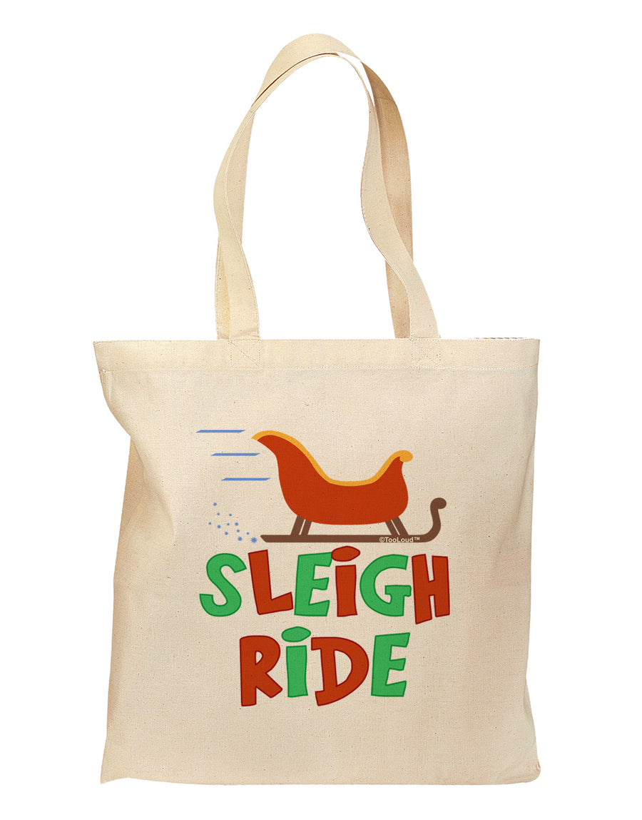 Sleigh Ride Color Grocery Tote Bag-Grocery Tote-TooLoud-Natural-Medium-Davson Sales