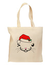 Kyu-T Face Kattia Santa Hat Girl Cat Grocery Tote Bag-Grocery Tote-TooLoud-Natural-Medium-Davson Sales