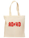 ADHD Lightning Bolt Rockstar Grocery Tote Bag-Grocery Tote-TooLoud-Natural-Medium-Davson Sales