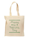 Happy St Patricks Day Clovers Grocery Tote Bag-Grocery Tote-TooLoud-Natural-Medium-Davson Sales