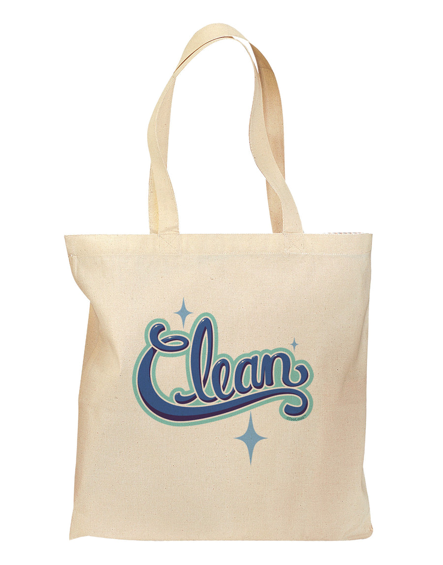 Clean Text Grocery Tote Bag-Grocery Tote-TooLoud-Natural-Medium-Davson Sales