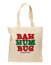 Bah Humbug Merry Christmas Grocery Tote Bag-Grocery Tote-TooLoud-Natural-Medium-Davson Sales