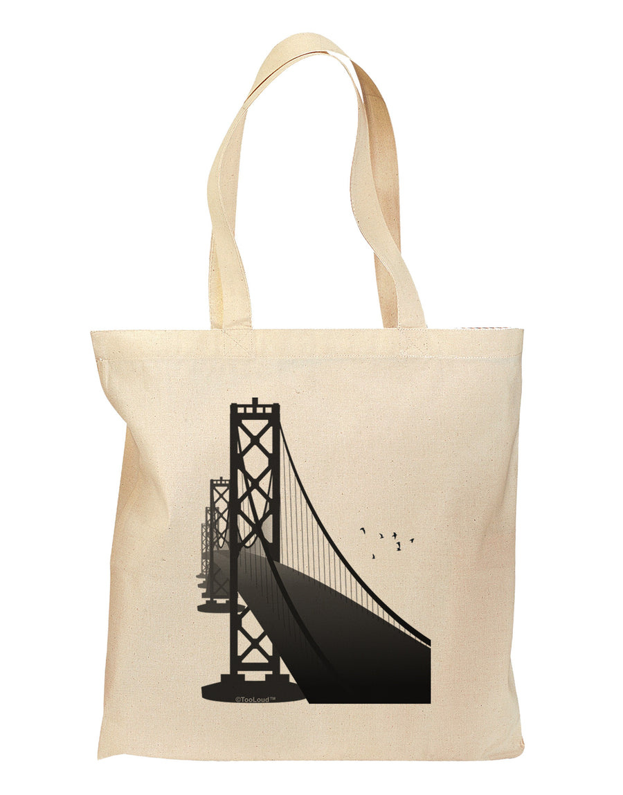 San Francisco Bay Bridge Grocery Tote Bag-Grocery Tote-TooLoud-Natural-Medium-Davson Sales