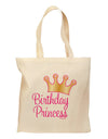 Birthday Princess - Tiara Grocery Tote Bag by TooLoud-Grocery Tote-TooLoud-Natural-Medium-Davson Sales