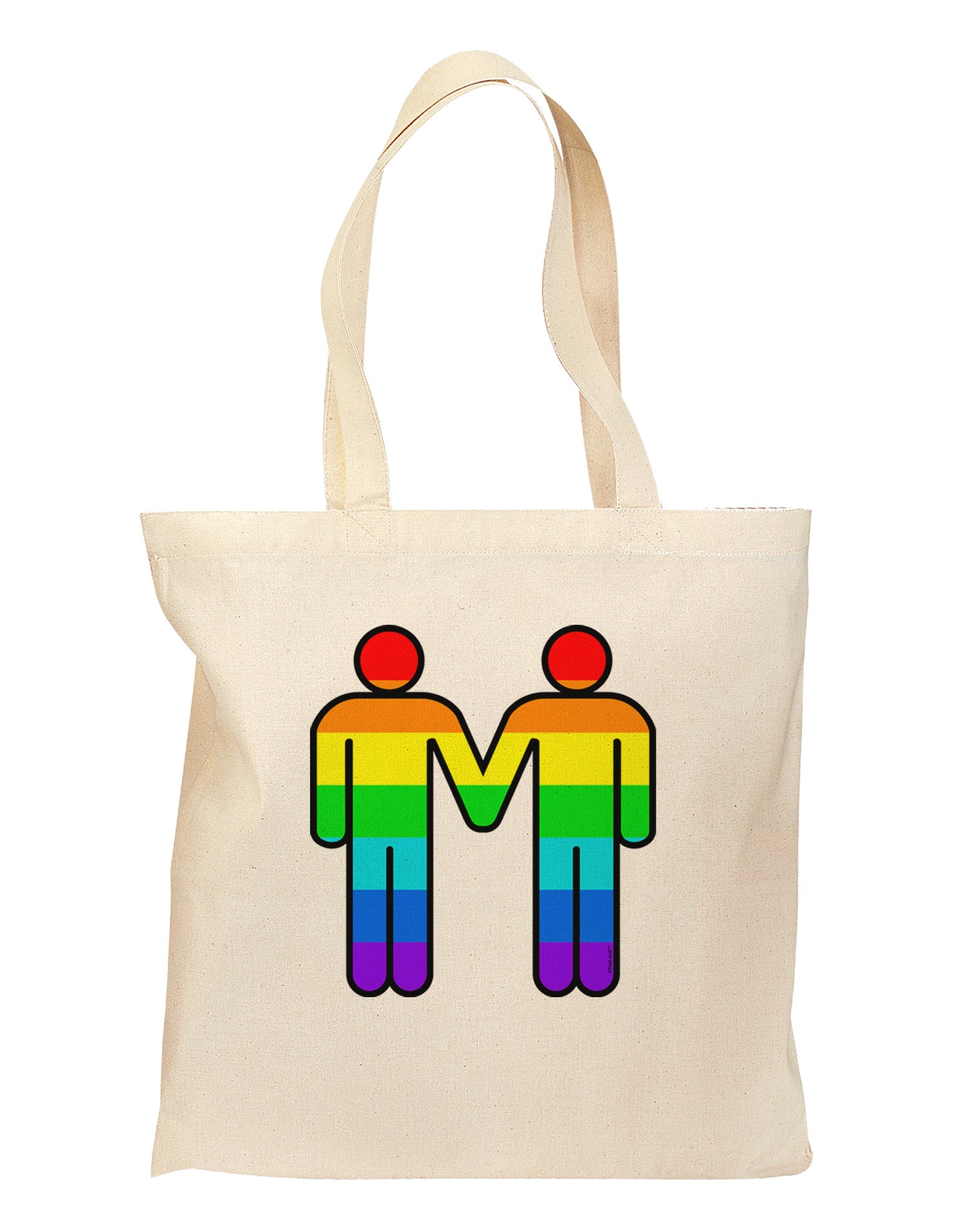 Pansexual Pride Rainbow Flag Monogram Tote Bag