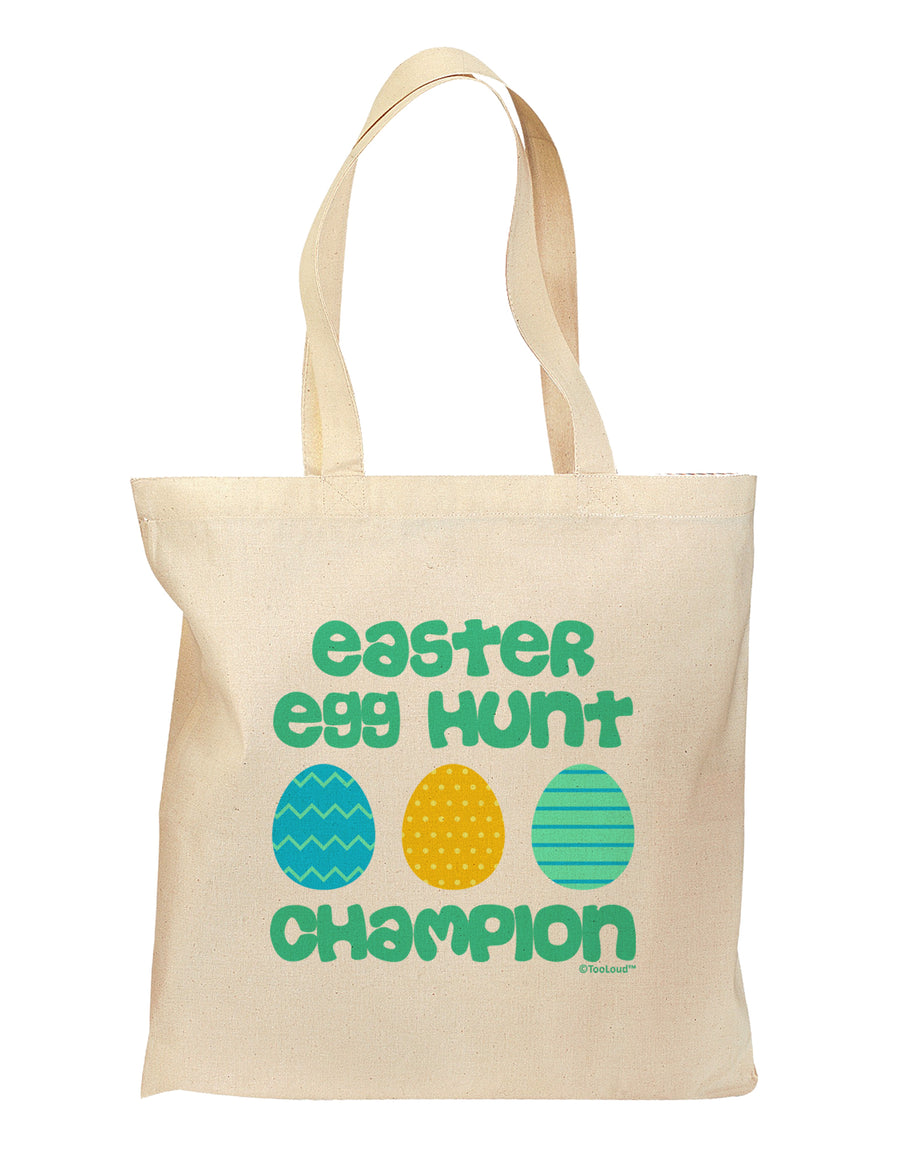 Easter Egg Hunt Champion - Blue and Green Grocery Tote Bag by TooLoud-Grocery Tote-TooLoud-Natural-Medium-Davson Sales