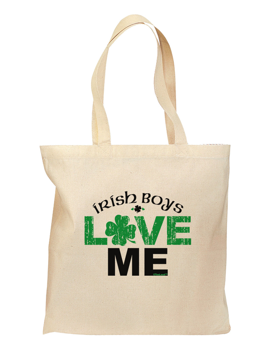 Irish Boys Love Me Grocery Tote Bag-Grocery Tote-TooLoud-Natural-Medium-Davson Sales