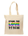 Stand For Love Rainbow Grocery Tote Bag-Grocery Tote-TooLoud-Natural-Medium-Davson Sales