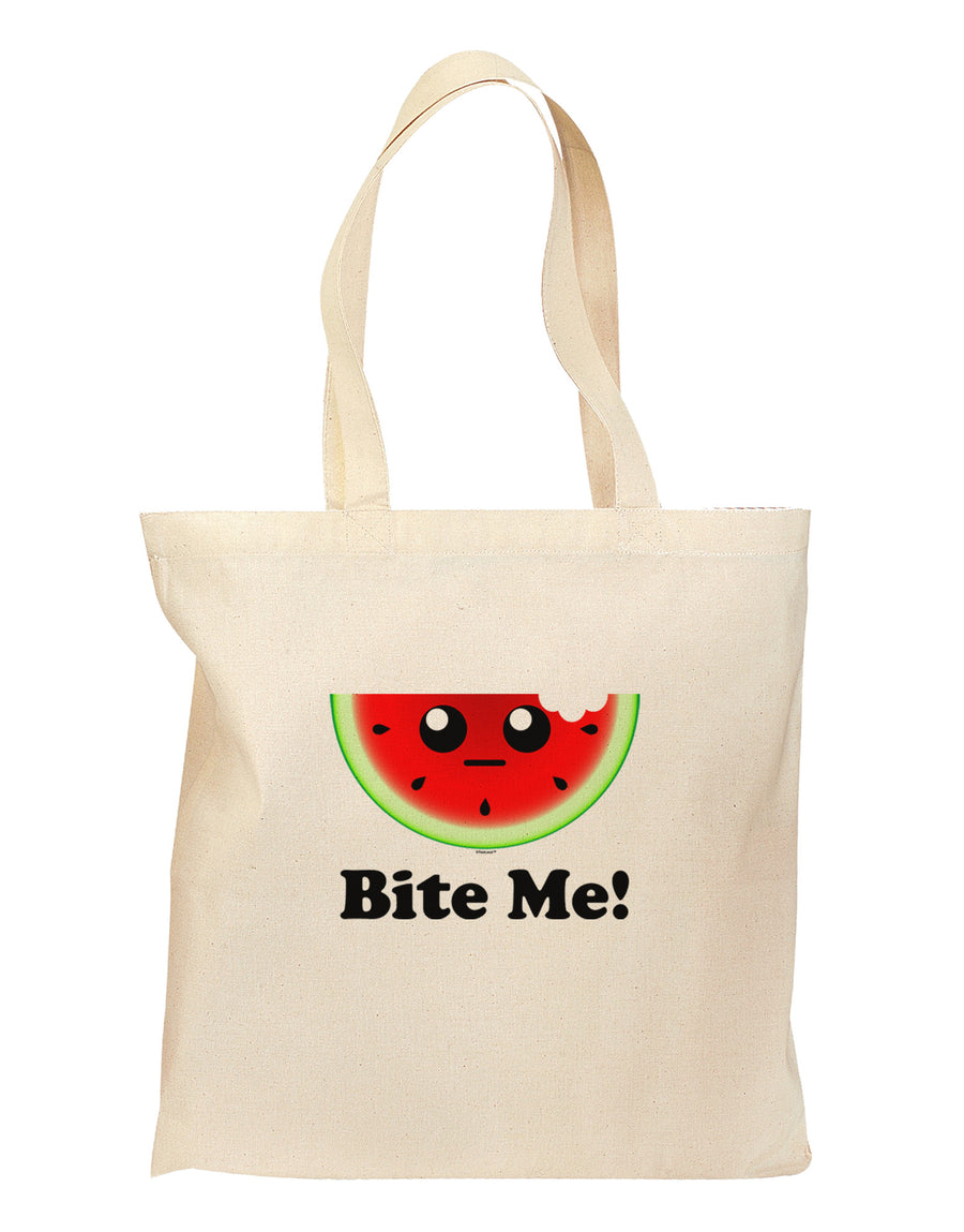 Bite Me Grocery Tote Bag-Grocery Tote-TooLoud-Natural-Medium-Davson Sales