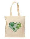 World Globe Heart Grocery Tote Bag-Grocery Tote-TooLoud-Natural-Medium-Davson Sales