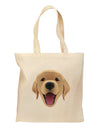 Cute Golden Retriever Puppy Face Grocery Tote Bag-Grocery Tote-TooLoud-Natural-Medium-Davson Sales