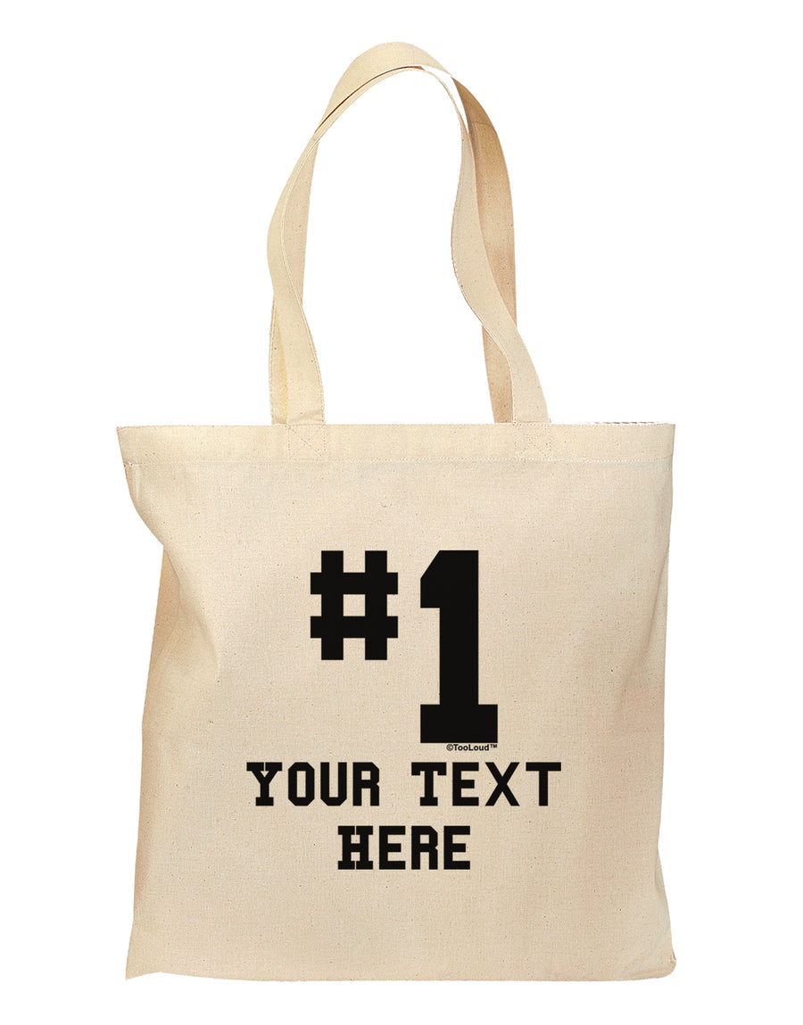 Personalized Number 1 Grocery Tote Bag by TooLoud-Grocery Tote-TooLoud-Natural-Medium-Davson Sales