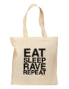 Eat Sleep Rave Repeat Grocery Tote Bag by TooLoud