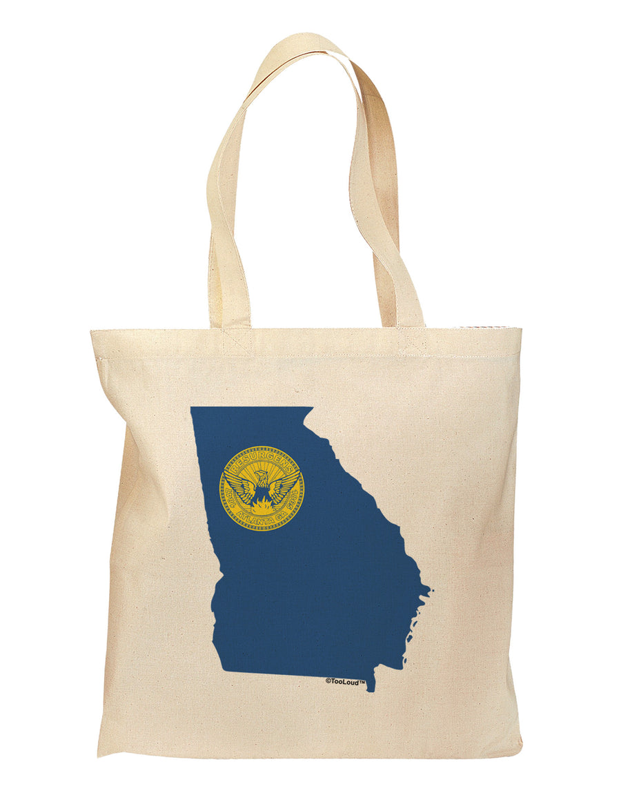 Atlanta Georgia Flag Grocery Tote Bag-Grocery Tote-TooLoud-Natural-Medium-Davson Sales