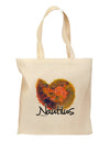 Nautilus Fossil Watercolor Text Grocery Tote Bag-Grocery Tote-TooLoud-Natural-Medium-Davson Sales