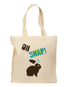 Oh Snap Chocolate Easter Bunny Grocery Tote Bag-Grocery Tote-TooLoud-Natural-Medium-Davson Sales