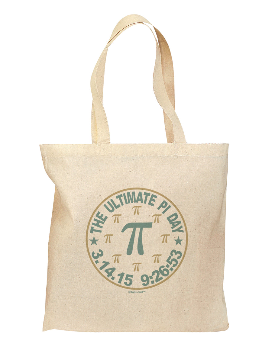 The Ultimate Pi Day Emblem Grocery Tote Bag by TooLoud-Grocery Tote-TooLoud-Natural-Medium-Davson Sales