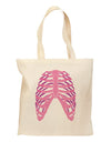 Human Pink Skeleton Bones Ribcage Grocery Tote Bag-Grocery Tote-TooLoud-Natural-Medium-Davson Sales