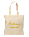 Birthday Squad Text Grocery Tote Bag - Natural by TooLoud-Grocery Tote-TooLoud-Natural-Medium-Davson Sales